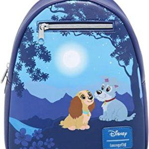 Loungefly Exclusive - Lady and the Tramp Moonlight Stroll Scene Mini Backpack